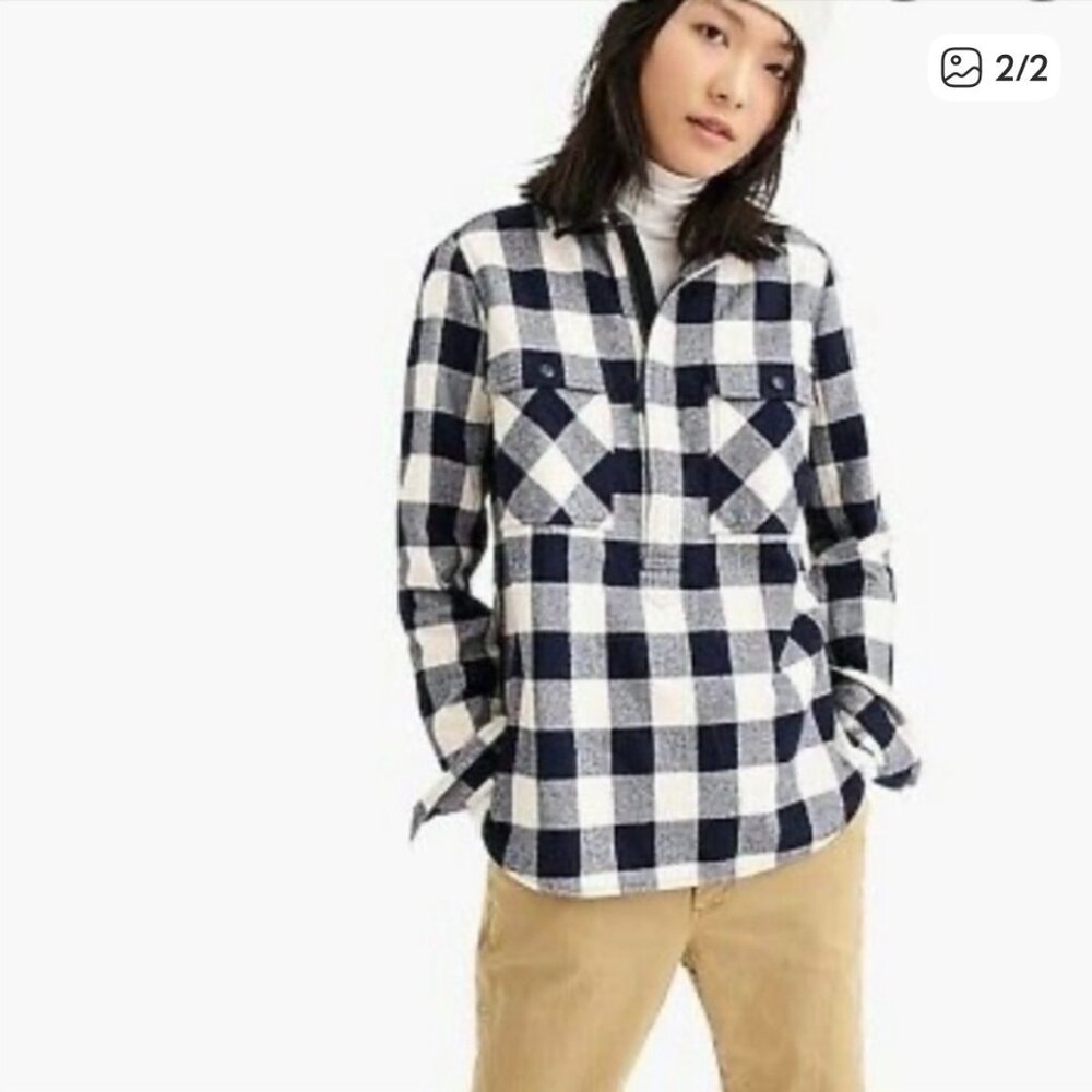 J. Crew Plaid Popover